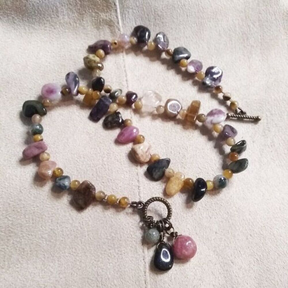 2x Wrap Bracelet | Semi-Precious Stone Beads: Rhodochrosite Ametrine Agate +++